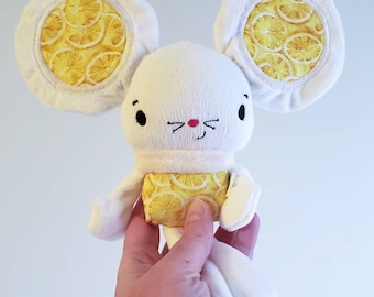Pluche muis, sensorische muis, educatief speelgoed, geboortegeschenk, minky muis, pluchen speelgoed voor baby en jong kind