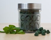 Fresh Breath Cat Treats, All Natural Homemade Treats w/ Organic Catnip and Chicken, in Pet Treat Jar, Healthy Cat Treats, Green Pet Gift