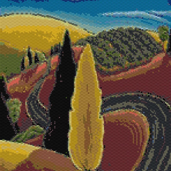 Peyote Tapestry Pattern - View of Tuscany