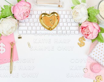 Pink and Gold Styled Stock Photo | Feminine Styled Stock Photo | Pink Stock Photo