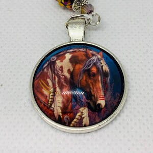 HORSE - BROWN PAINTED Car Charm, Car Accessories Rear View Mirror Decoration, Pretty Car Decor, New Car Gift, Car Accessory
