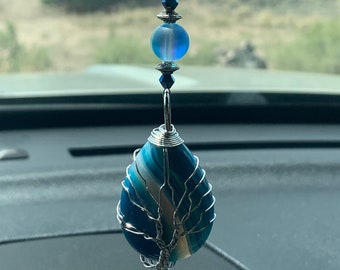 TREE OF LIFE- Car Charm, Car Accessories Rear View Mirror Decoration, Pretty Car Decor, New Car Gift, Car Accessory