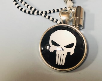 Calavera (cabujón blanco y negro) Accesorios para coche Espejo retrovisor, dije para coche, dijes para coche, accesorio para espejo de coche, colgante para coche