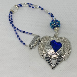 ANGEL Wings with Interchangeable Snap Button (Dark Purple-Crystal) Car Accessories Rear View Mirror Charm