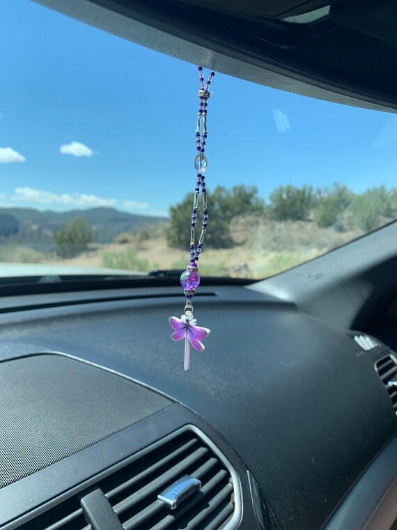 Dragonfly rear view mirror charm sale
