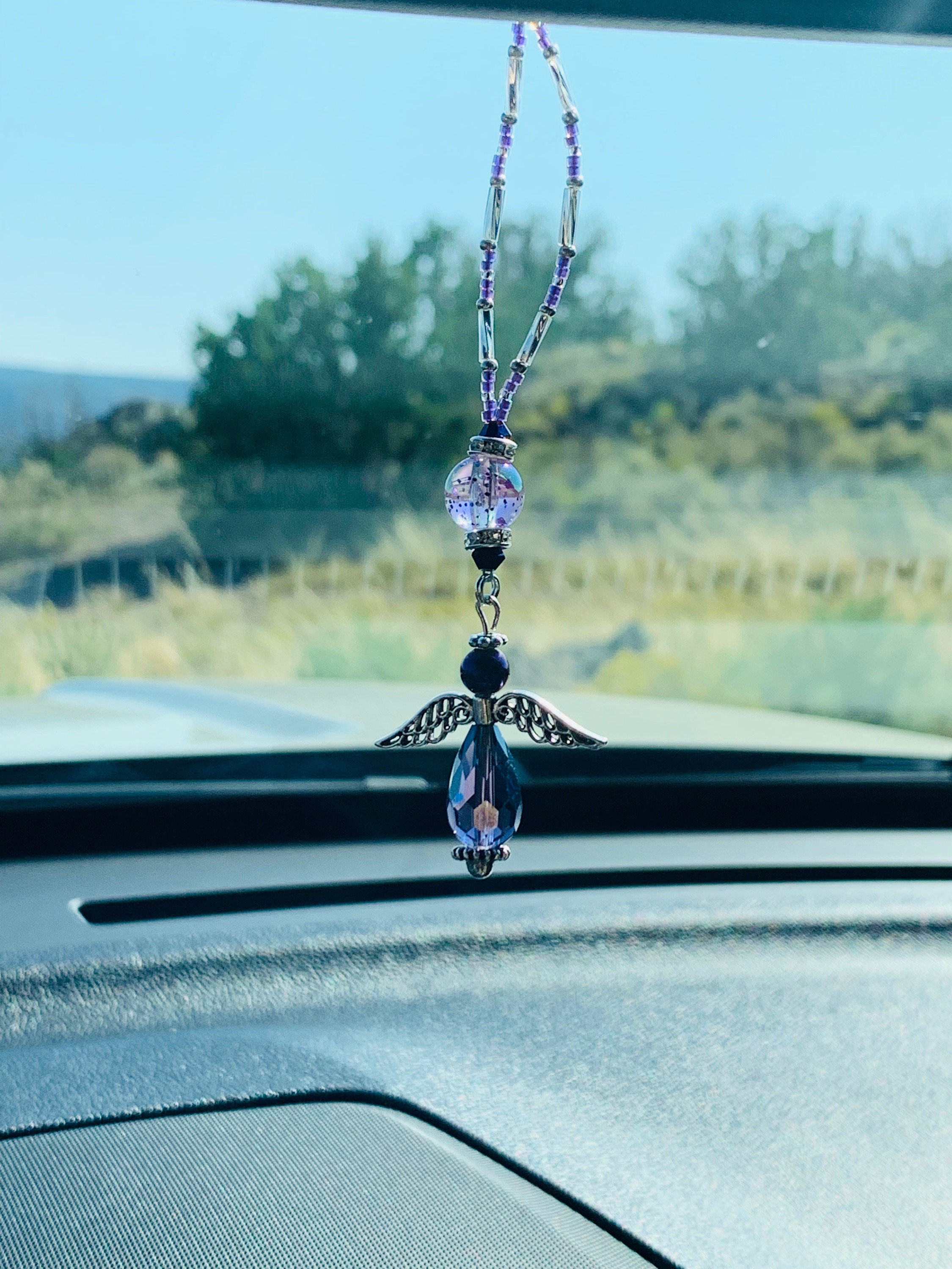 Ciondolo In Cristallo A Forma Di Angelo Custode, Per Specchietto Auto O Finestra, Effetto Arcobaleno, Multicolore 3,5 Cm