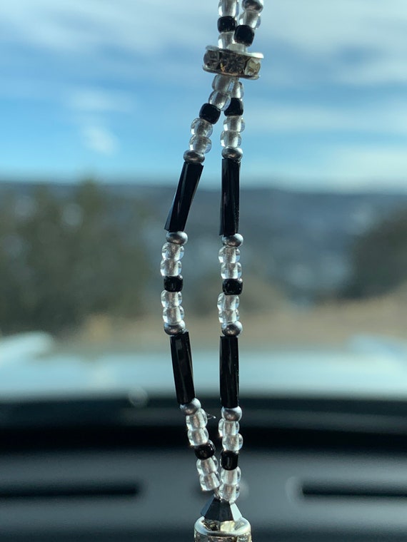 GIRAFFE Momma (black-crystal-pearl) Car Charm, Car Accessories