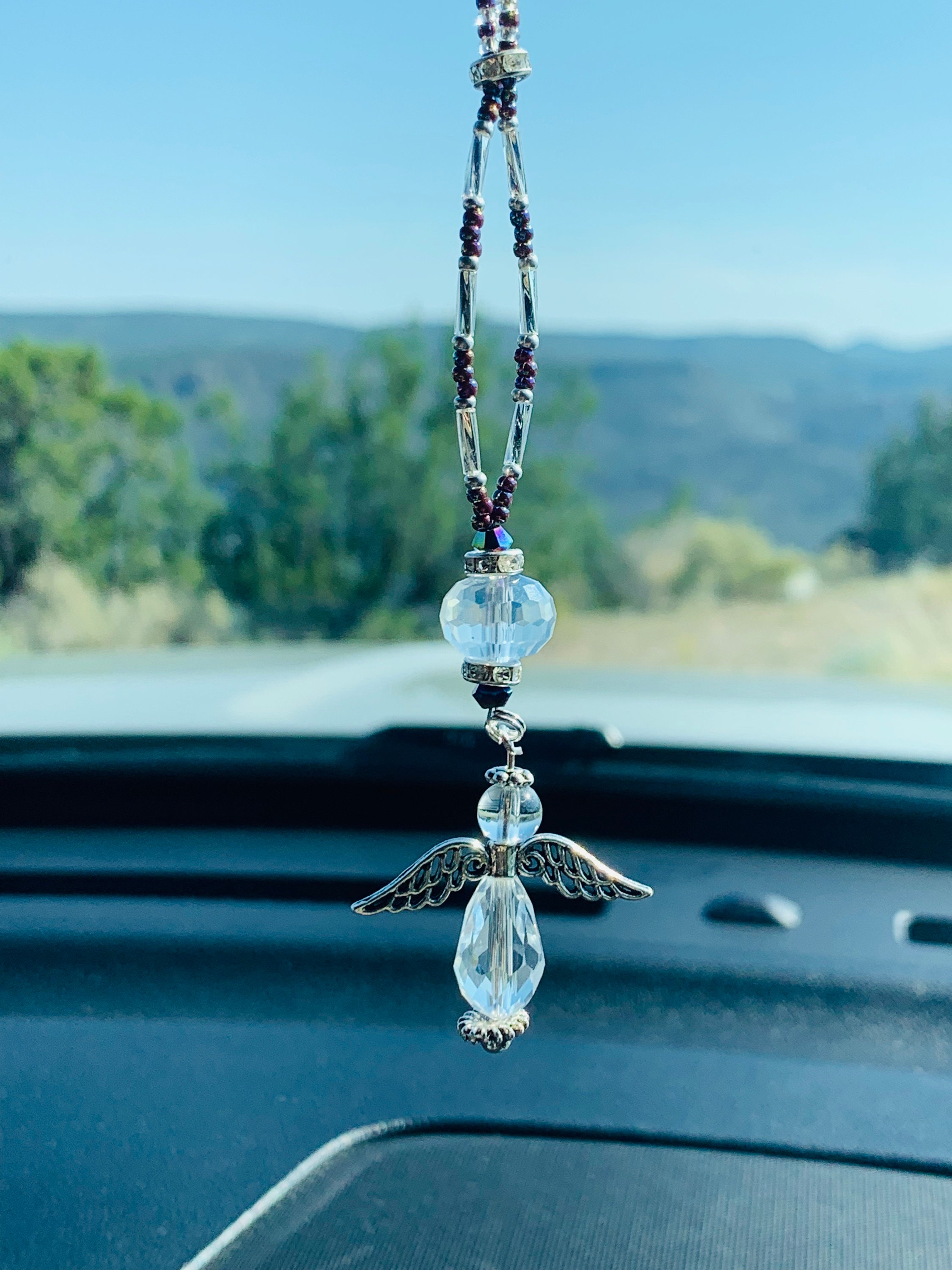 Ciondolo In Cristallo Arcobaleno A Forma Di Angelo Custode - Acchiappasole Per Auto, Casa, Ufficio, Regalo Con Prismi Colorati, 3,5 Cm - 4
