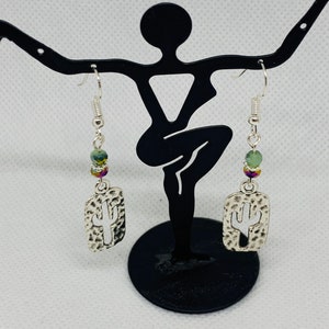 NM Cactus Turquoise and silver Earrings