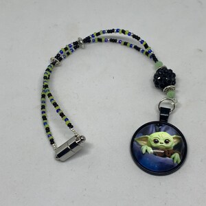 Green Baby Yo Character-Car Accessories Rear View Mirror Car Charm, Car Charms, Car Charm, Green Baby Car Charm