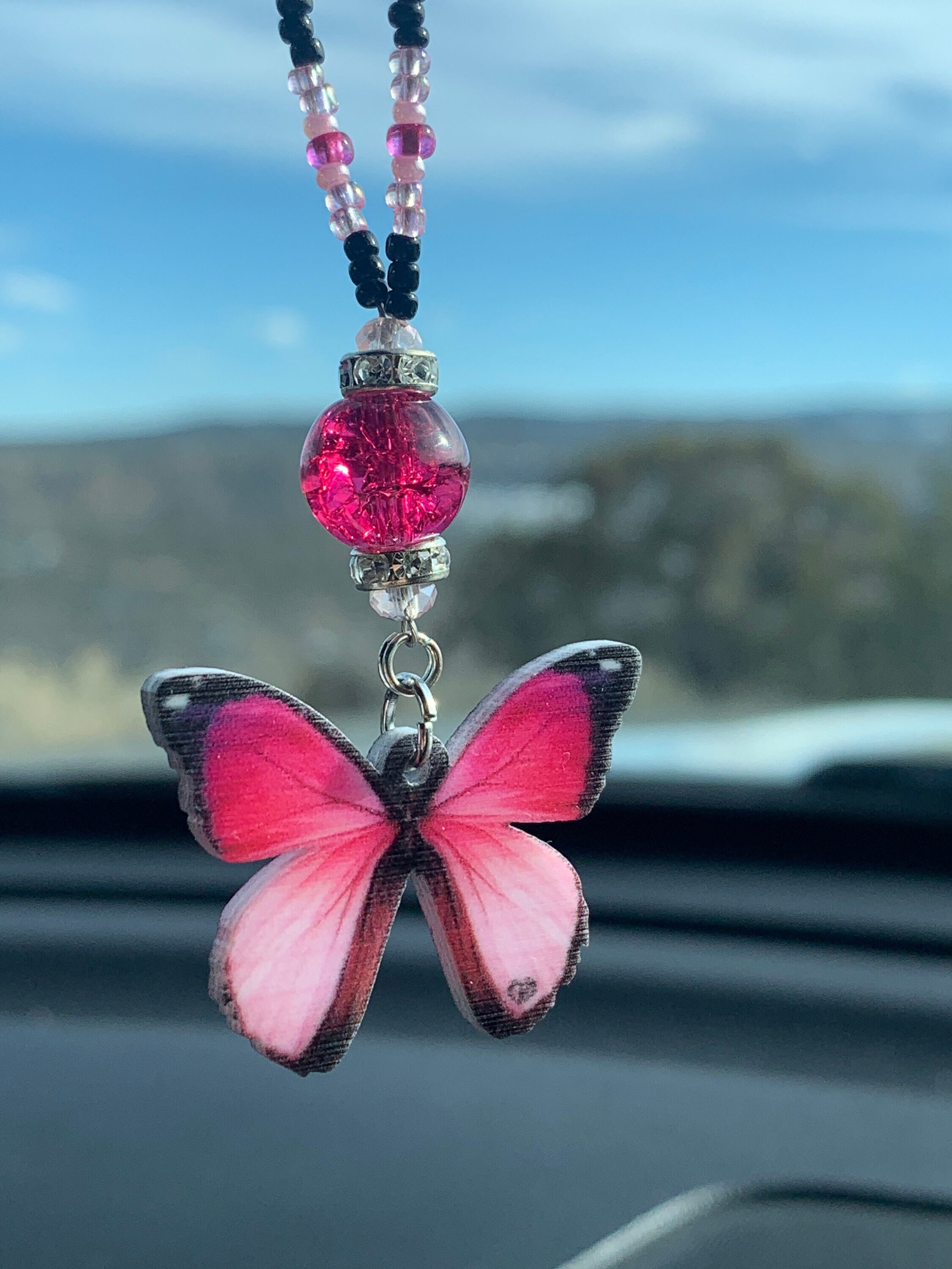 Bling Butterfly Diamond Car Hanging Accessories, Italy
