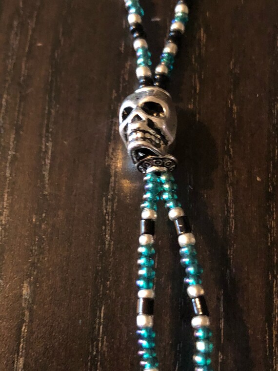 SKULL (silver W/turquoise Blue Swarovski Dangle) Car Accessories