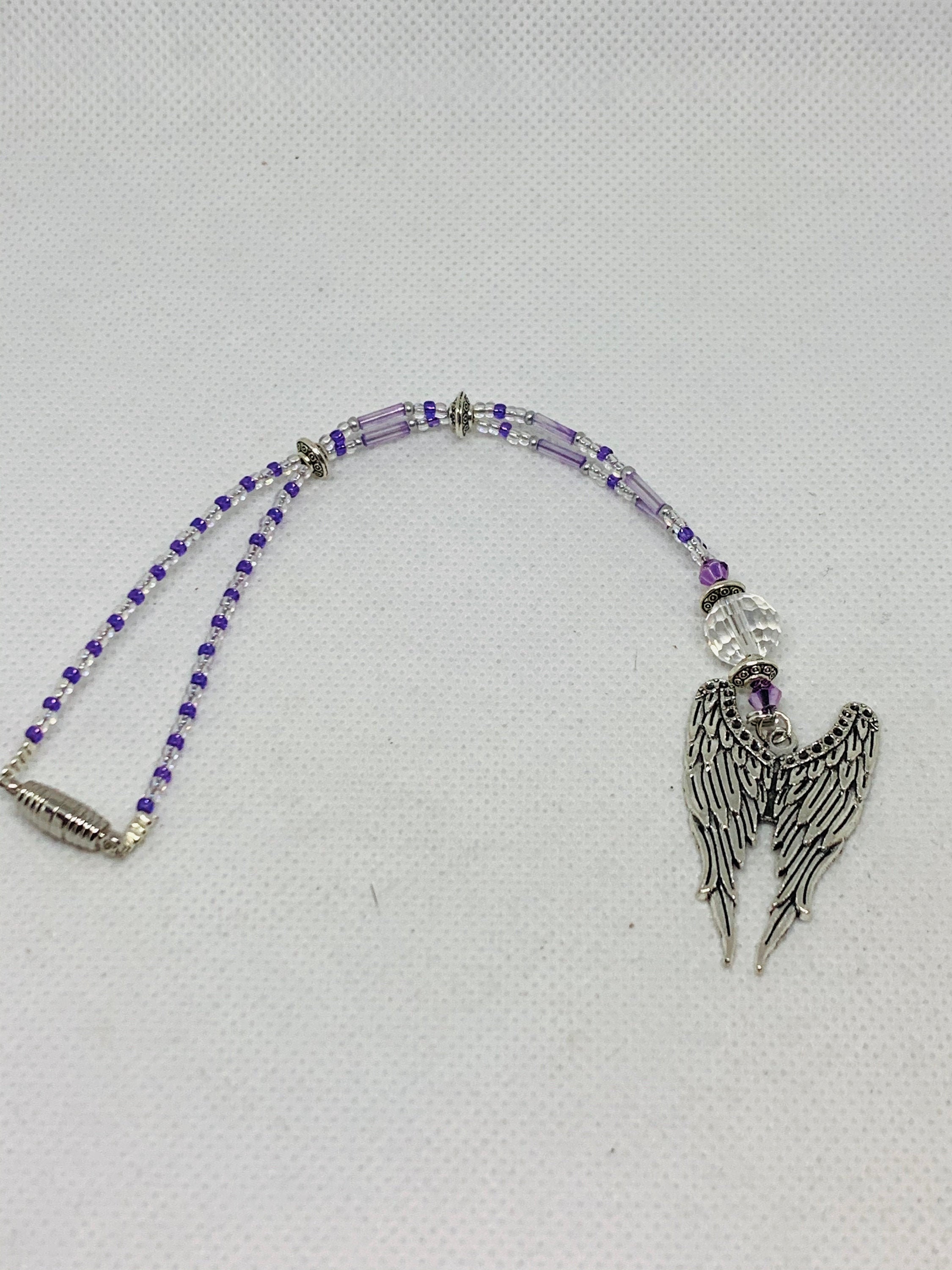 thumbnail image 2 of Crystal Guardian Angel Rear View Mirror Charm, Crystal Angel Rearview Mirror Charm | Crystal Blue Designs 2 of 11