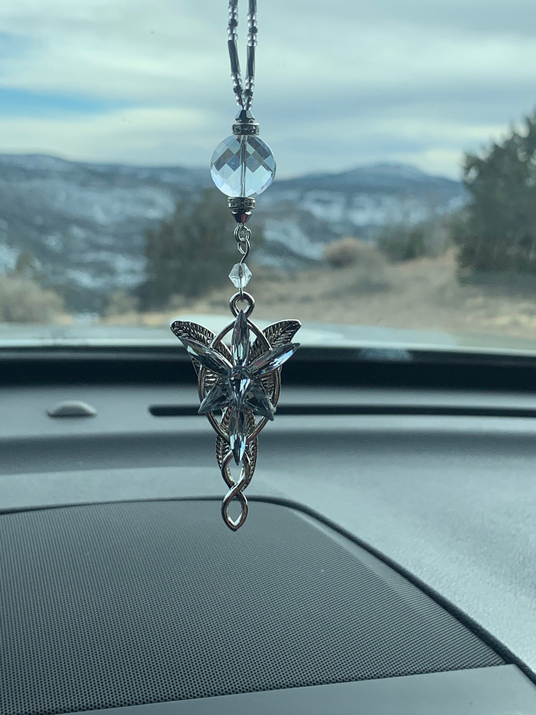 STAR of Arwen's LOTR (crystal-silver) Car Charm, Car
