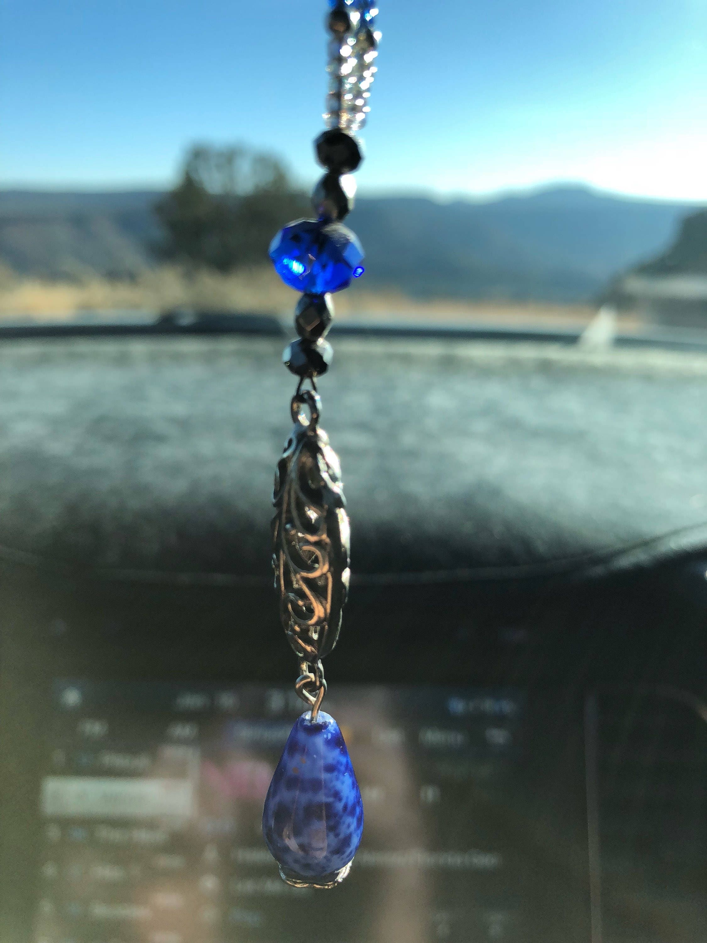 LAPIS BLUE Car Accessories Rear View Mirror Car Charm Etsy