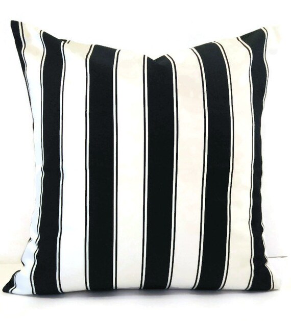 Pillow CoverBlack and White Stripe Invisible ZipperThrow Etsy