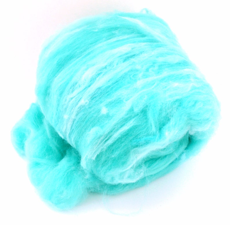 Angora spinning batt, Angora wool, felting batt, English angora fiber, hand dyed, blue, art batt, carded batt, Colorway