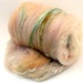 Merino Silk, spinning batt, felting wool batt, hand dyed, brown, orange, green, drum carded smooth, art batt, Colorway "Autumn" 4.1 oz