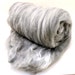 Angora spinning batt, felting batt, natural grays, Angora merino, blended batt, drum carded smooth, wool batt, Colorway "Lucy" 4 oz.