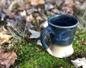 Mug, Coffee Mug, Blue Coffee Mug, Ceramic Mug, Pottery Mug, Handmade Mug, Stoneware Mug, Speckled Mug, Blue Tankard, Stein, Ready to Ship