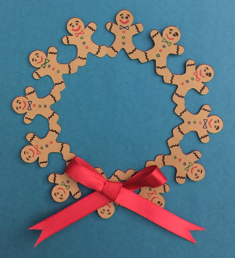 digital download Wall decor etc. jpg eps files svg Ornaments pdf png Holiday cards Gingerbread Man Wreaths
