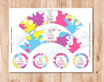 Personalized Art Cupcake wrappers (printable)