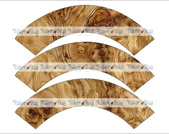 Wood i Cupcake wrapper Digital File Only