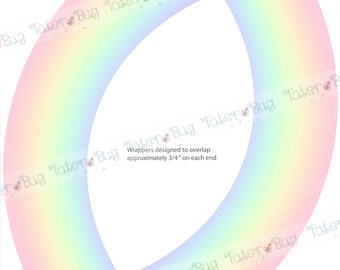 Jumbo Pastel Rainbow Cupcake wrappers Digital download