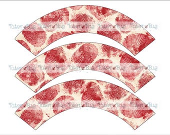 Bloody Fingerprint Cupcake Wrappers