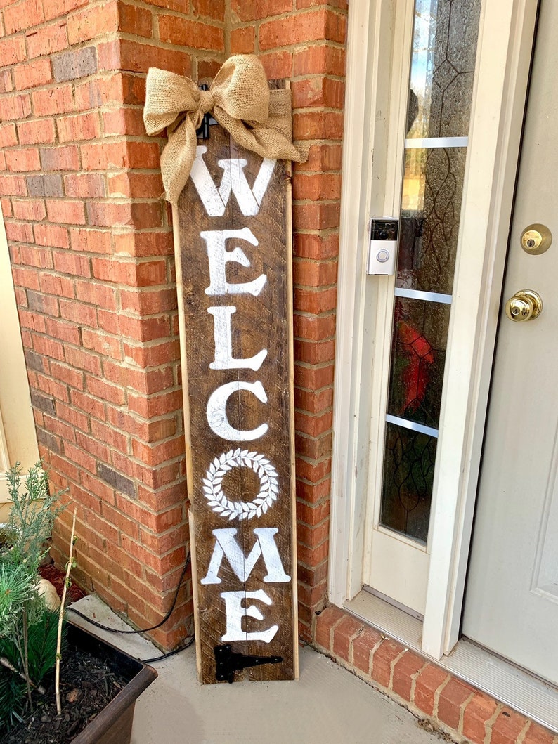 Welcome Sign Front Porch Sign Veranda Wood Sign | Etsy