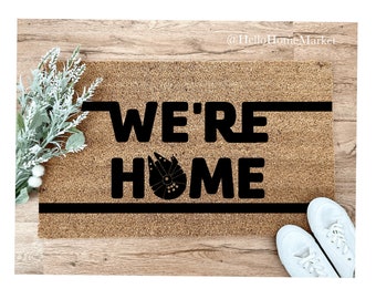 Star Wars Coir Door Mat: "We're Home" Fandom Gift