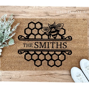 Bee Cushioned Kitchen Mat