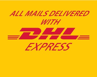 All of our mails are shipped via DHL express Delivery! 2 to 3 days shipping!