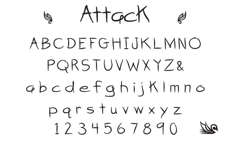 Professional tool Stamps Attack font STAMPS,Complete Set. Different Sizes Option ;