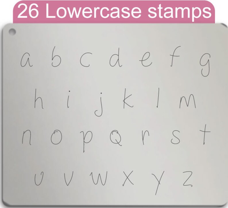 DRAWING WITH MARKERS metal letter stamps Professional tool Stamps Different Sizes Complete Set