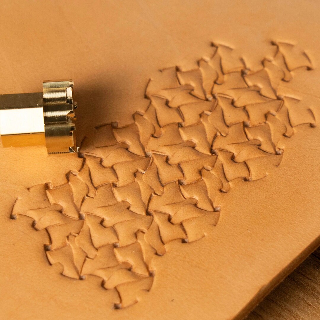 LT240 Basket Weave Leather Stamps Stamping Tool – Interlocking Shapes ...