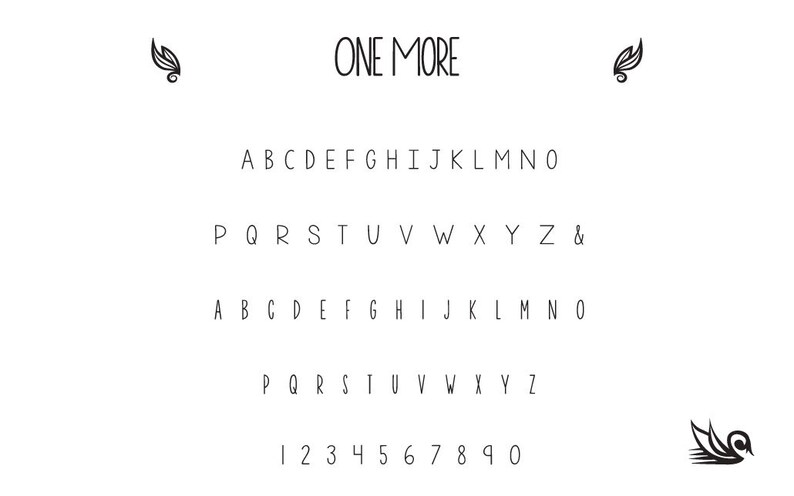 Professional tool Stamps ONE MORE font Stamps, Complete Set. Different Size Option ;