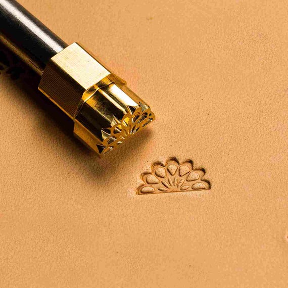 Kit 12 Timbri Per Goffratura Su Pelle Con Stile Fiore Dinastia Tang - Per Fai Da Te E Artigianato In Pelle + Manico In Metallo - Foto 2