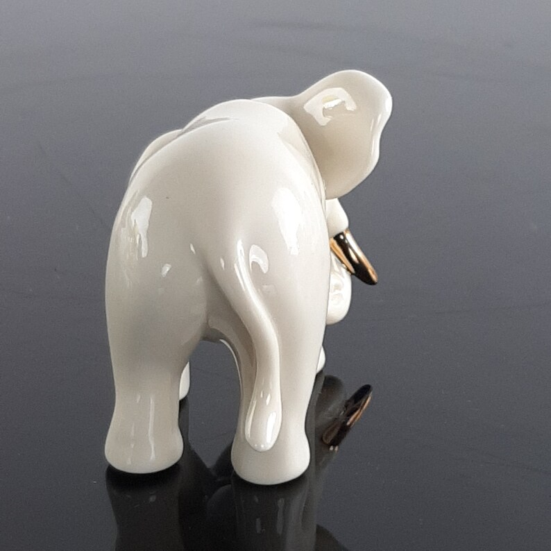 Lenox Elephant Figurine Porcelain 24k Gold Trim Figurines & Knick