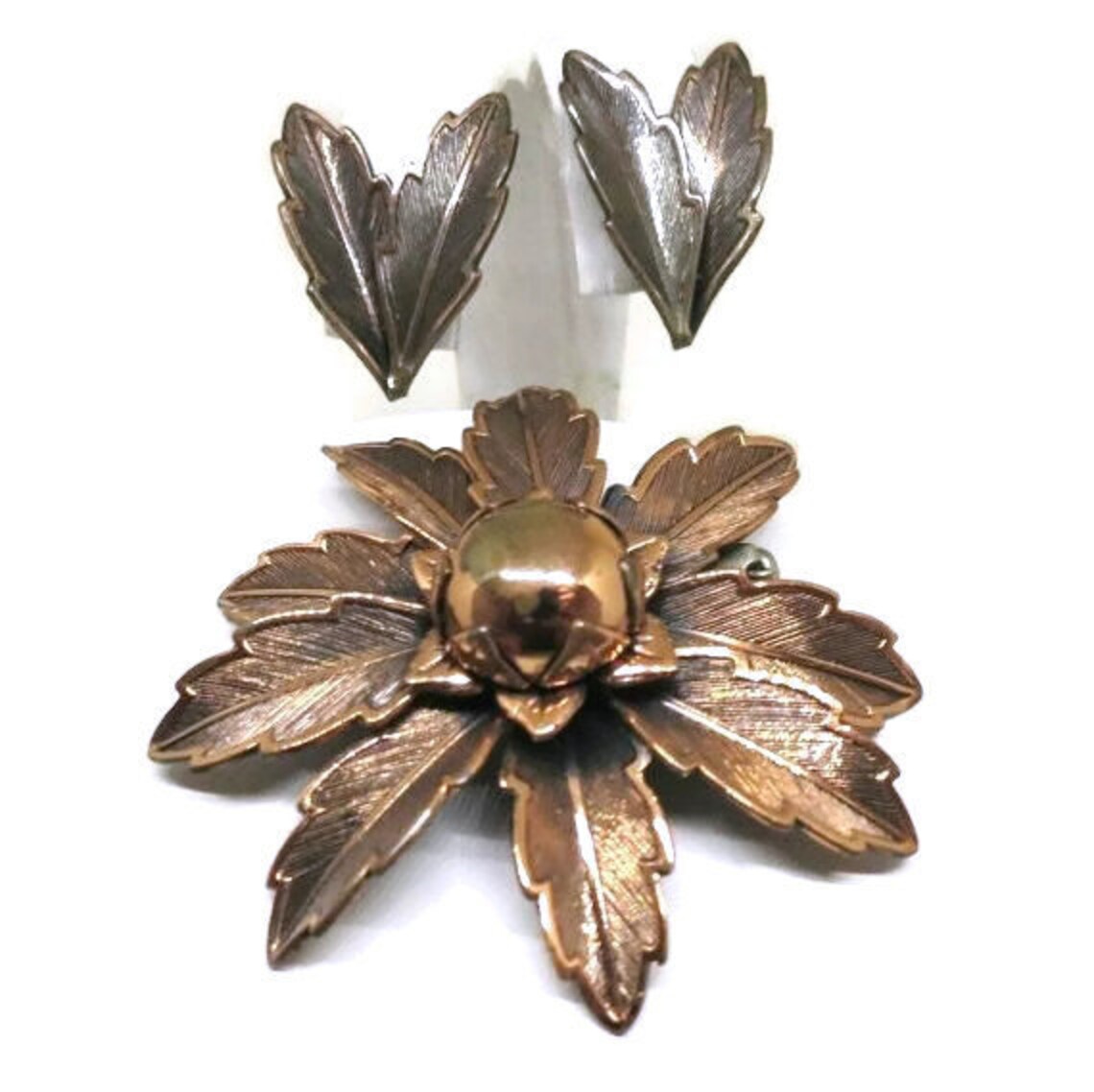 Copper Jewelry Set Vintage Signed Bell Copper Solid Etsy