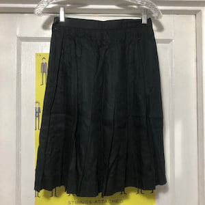 Vintage Pleated High Waisted Black Tennis Skirt
