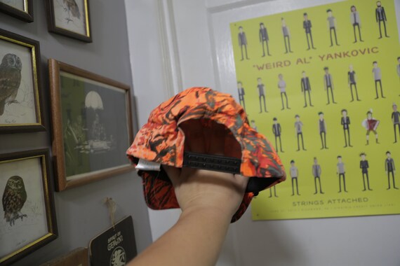 Vintage Bright Orange Camo Hat "Rusty for Trustee" - image 3