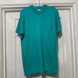 Vintage Single Stitch Light Blue Pocket T-shirt