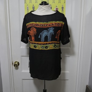 Vintage Horse Illustration Blouse by &quot;Platinum&quot;