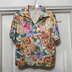 Vintage 70s/80s Floral Collared Shirt