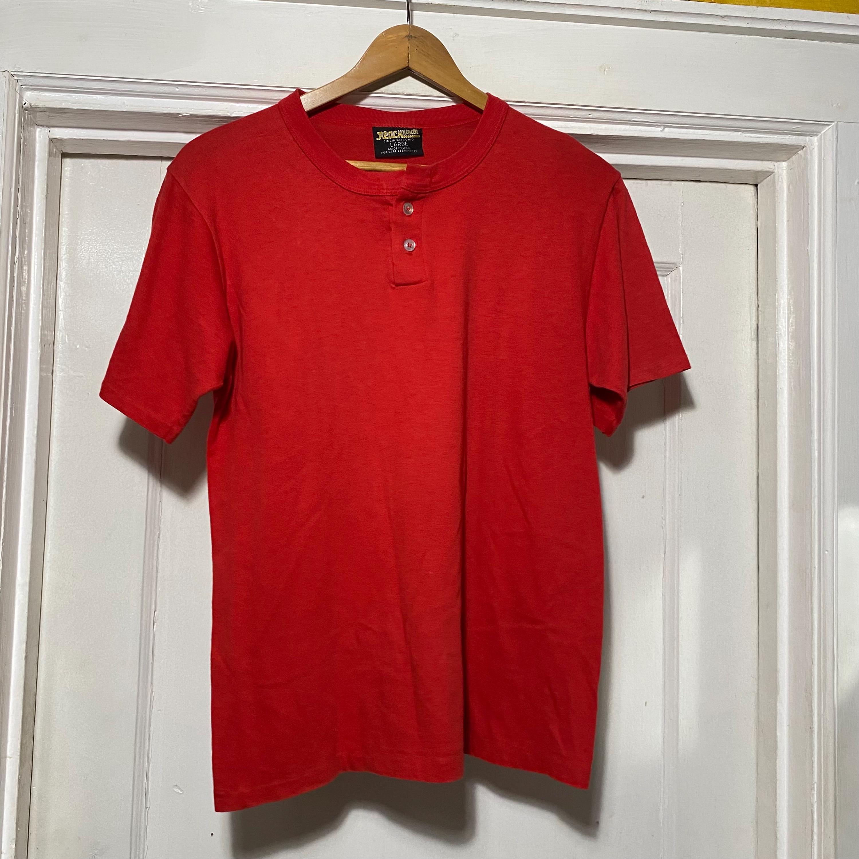 ビンテージ　シングルステッチ　アメリカ製　MTX　Tシャツ　送料無料！［643］ ヴィンテージレッド無地シングルステッチTシャツ - Etsy 日本