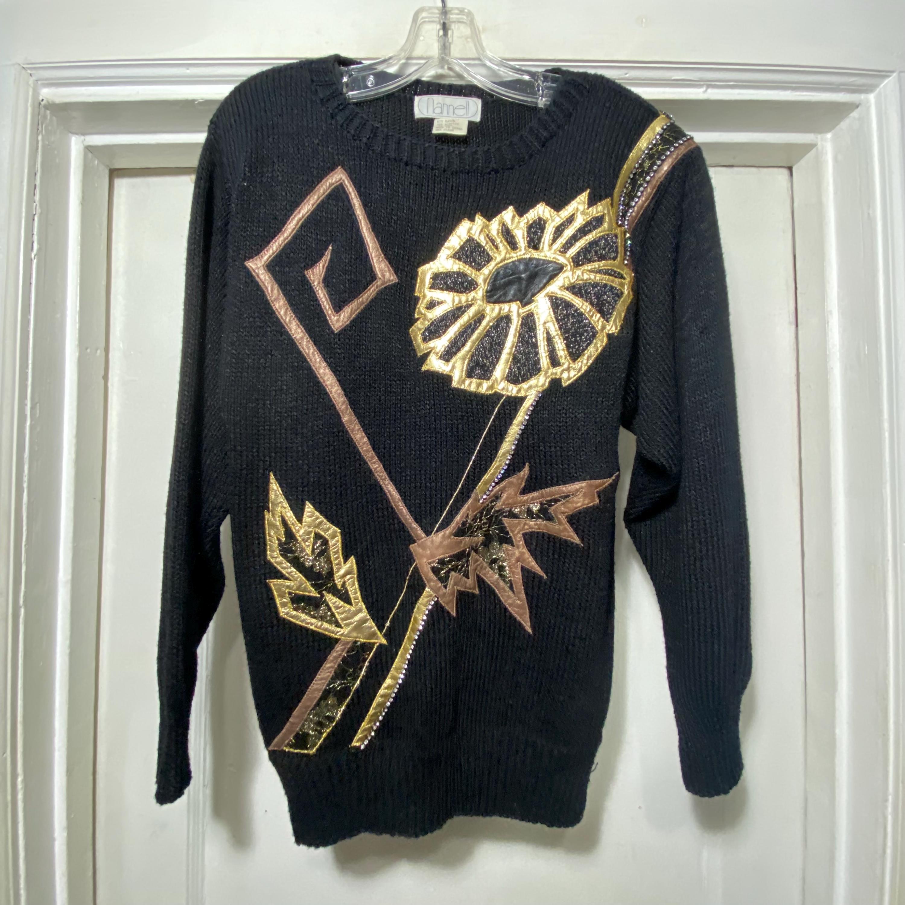 Vintage Leather Patchwork Sweater - Etsy