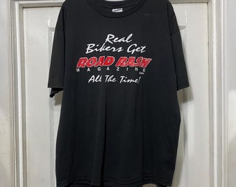 Vintage 2001 "Riktiga cyklister får road rash hela tiden" Road Rash Magazine T-shirt