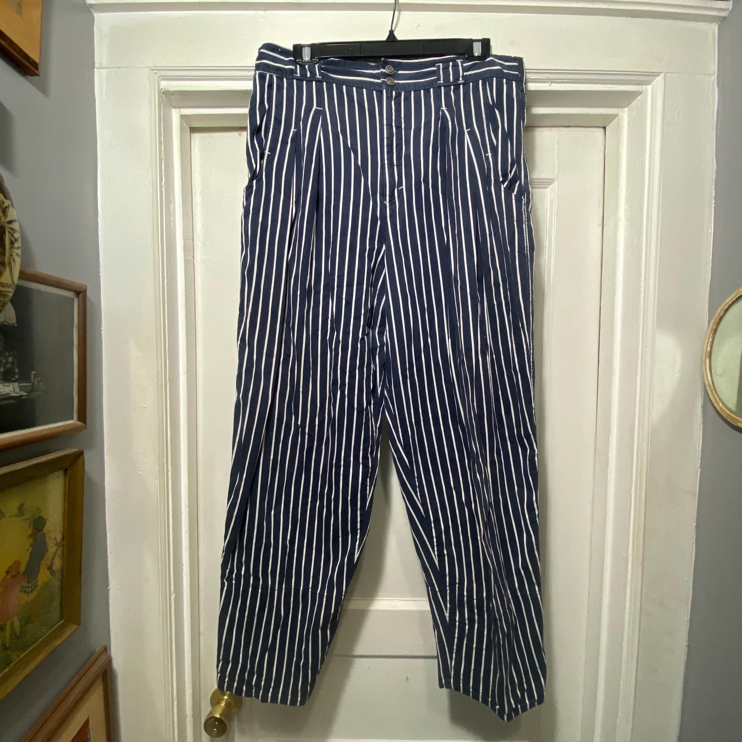Vintage Striped Pants - Etsy