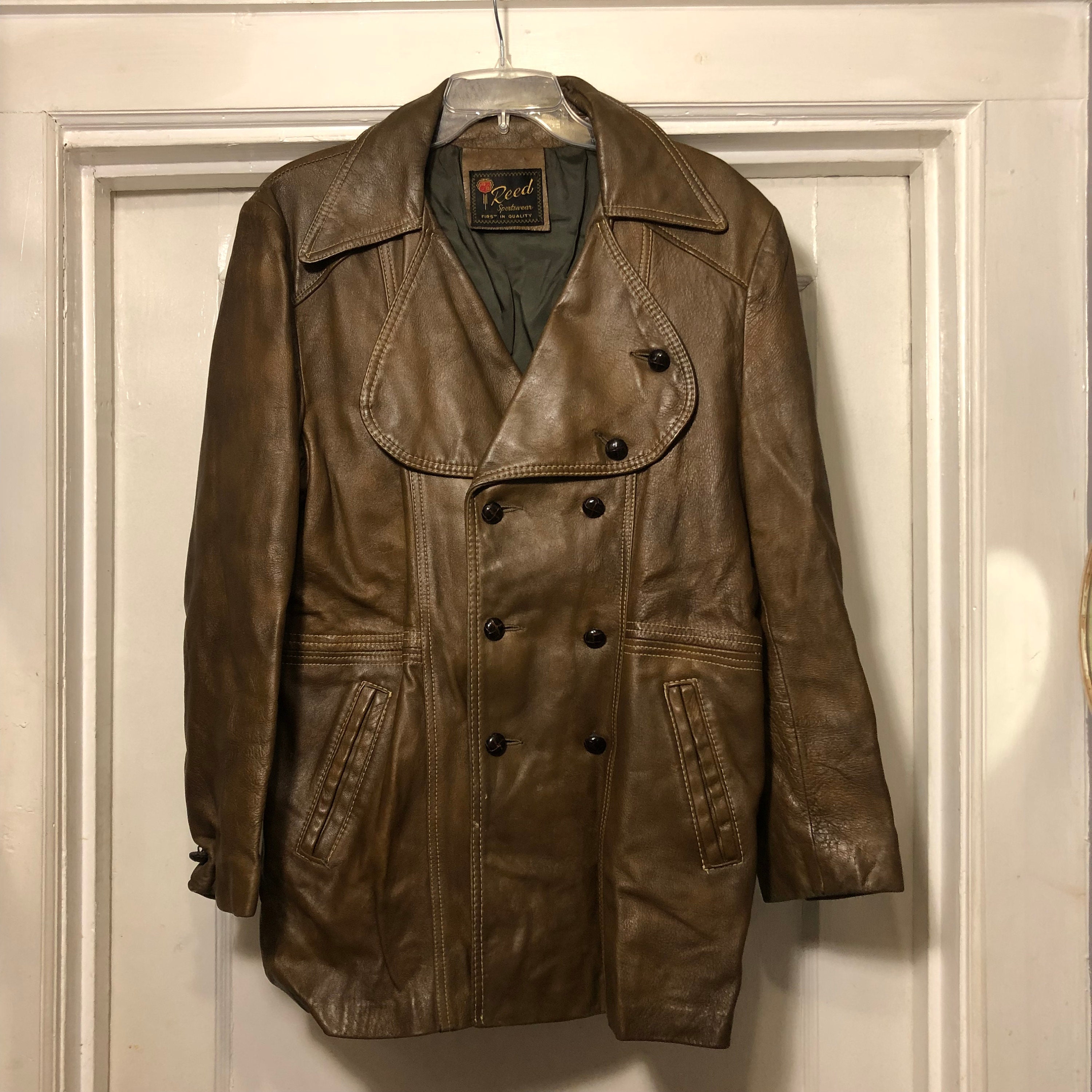 ▪️70’s【REED】 LEATHER JACKET Vintage Leather 1970s/early 80s Jacket by Reed Sportswear - Etsy